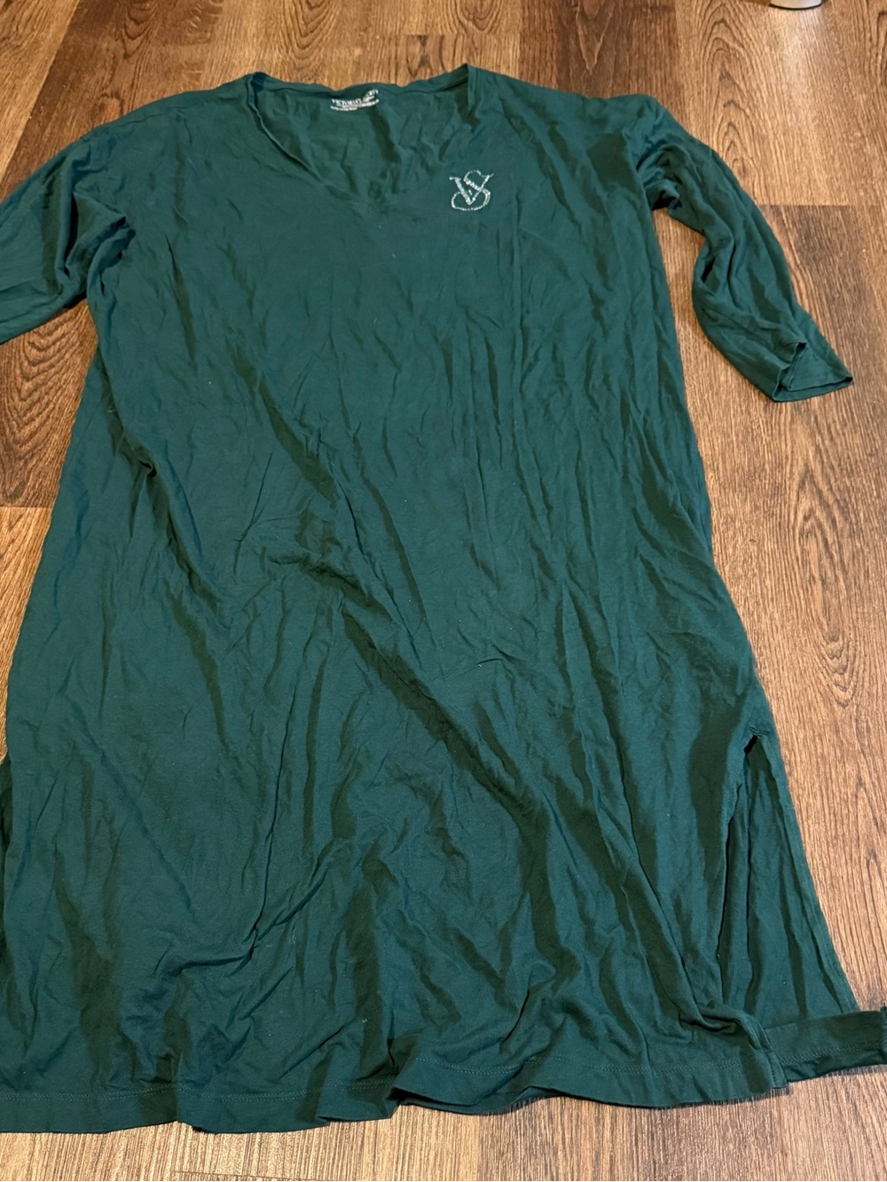 Victoria's Secret Dark Green Long Sleeve Nightshirt